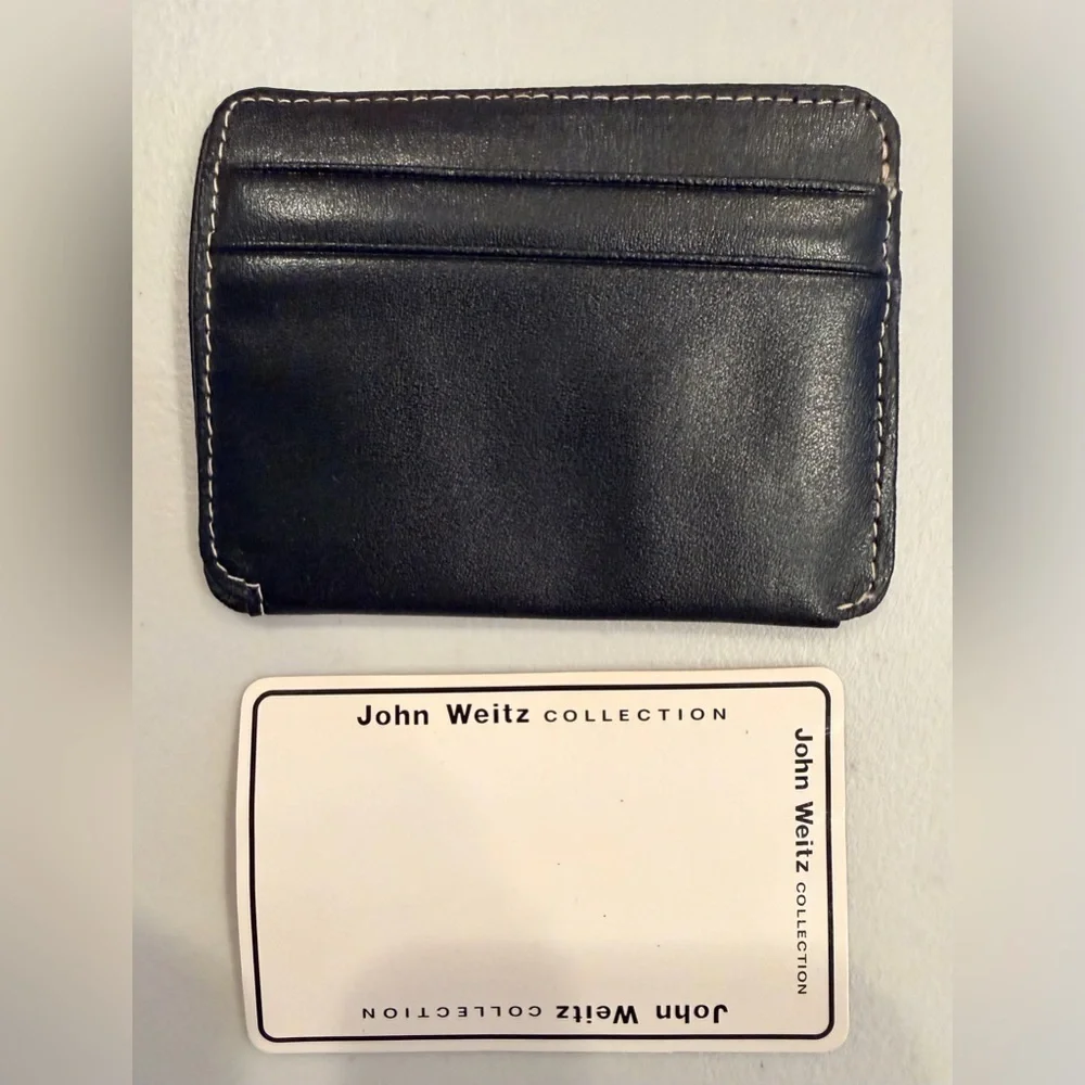 VINTAGE: John Weitz Collection | leather card wallet with ID window